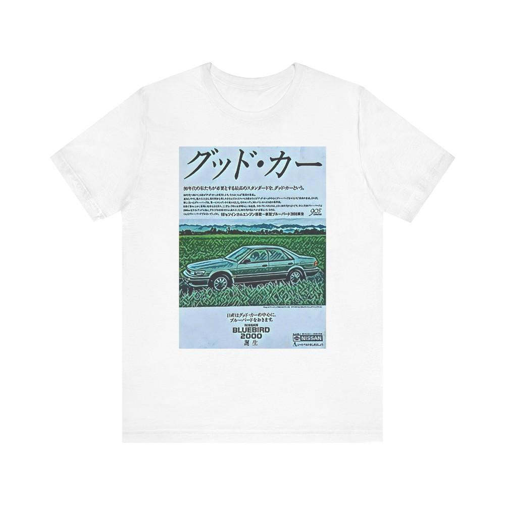 

Футболка с графическим принтом Nissan Bluebird, с коротким рукавом, с круглым вырезом, ретро-автомобильное искусство, подарок 3XL