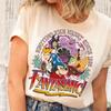 Fashion 2026 New Mickey Fantasia and Villain Print WoUnisex High Quality Relaxed Plus Size Cotton Short Sleeve