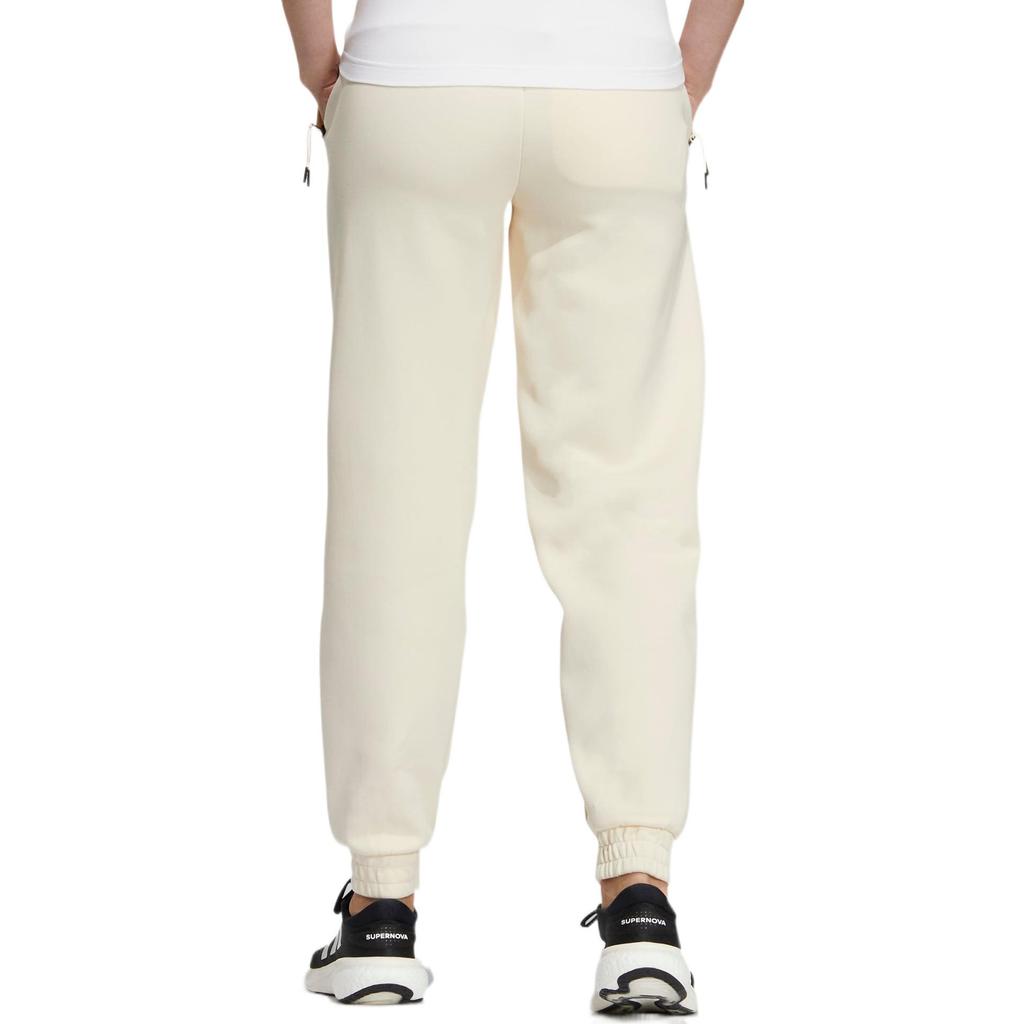 adidas Knitted Sweatpants Women's Light Beige Moderate Cuffed Pants HZ7064