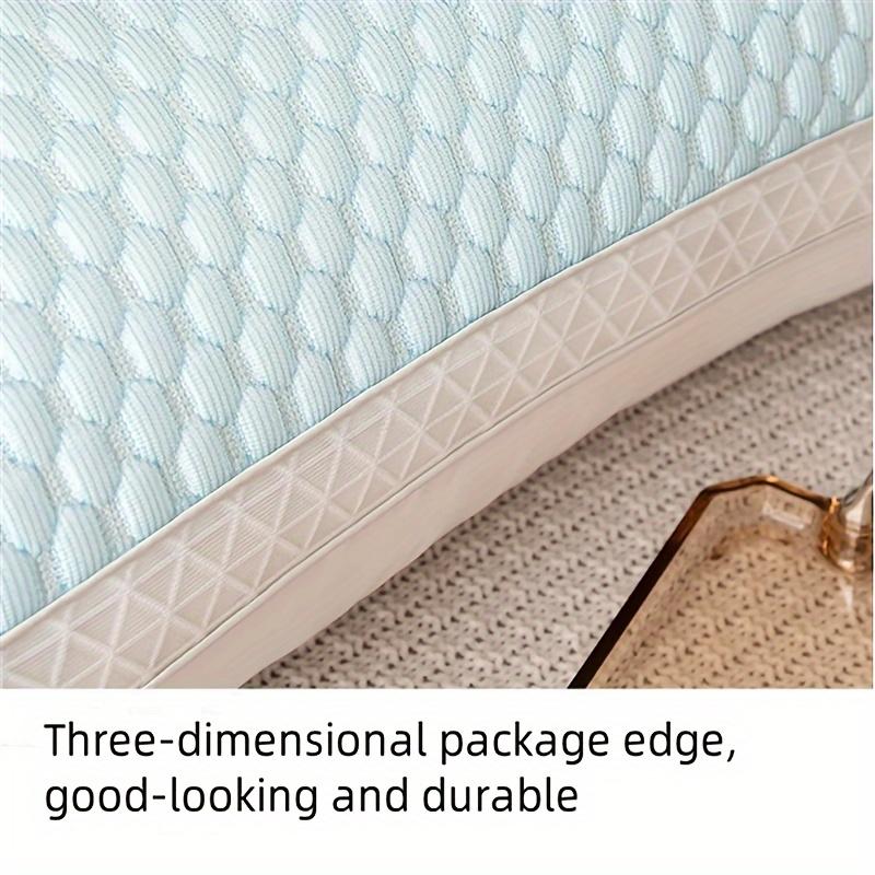 Oreiller Cervical de Massage en Tissu Fibre Soyeuse Glacée Rafraîchissante, Noyau d'Oreiller Aide au Sommeil, Sommeil Profond Adulte Usage Domestique, Oreiller Ménager Évacuant l'Humidité