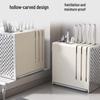 Yunshuang Cream White Kitchen Storage Rack with Knife & Chopstick Holder