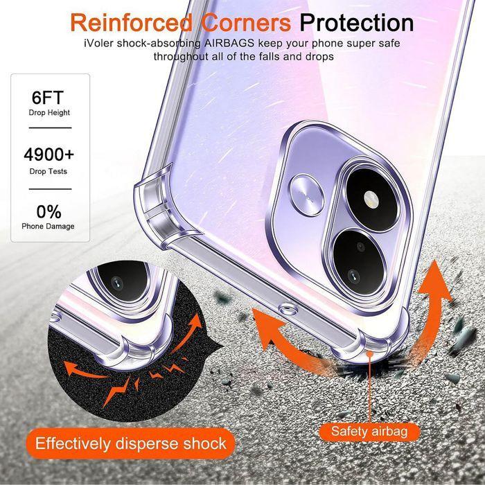 Hülle für Xiaomi Redmi Note 17 5G/4G, Silikon Stoßfest Kratzfest Transparent Verstärkte Ecken