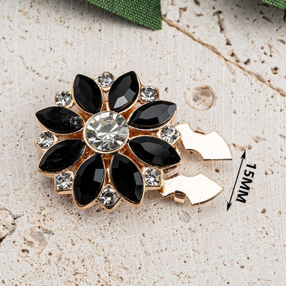3 PCS Alloy Pearl Flower Button Covers DIY Accessories Flower Cufflinksble  For Men Women Clothing