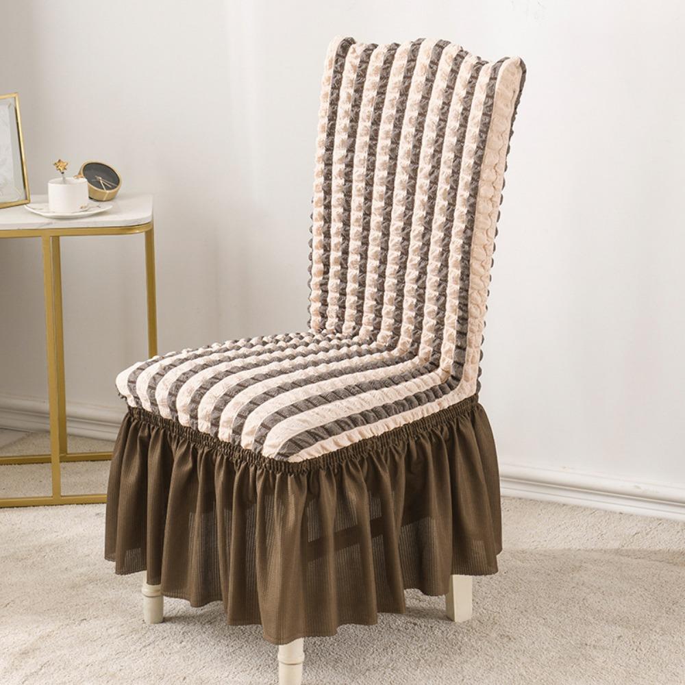3D Bubble Lace Chair Cover Universal Stretchable Full Coverage Dining Chair Slipcover