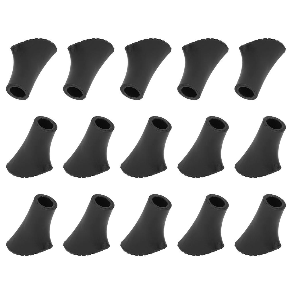 Universal 15Pcs Trekking Pole Tip Protectors Walking Stick Feet Cover NonSlip Pad Alpenstocks