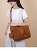 Large Capacity Plain Canvas Tote Bag - Versatile Shoulder and Handheld Bag for Students
