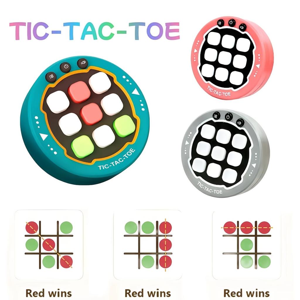 1 pz Mini Console Portatile del Tris Gioco Portatile Educativo di Strategia con 3 Modalità, Giocatore Singolo o Doppio, Funzione di Memoria, Sviluppo Logico