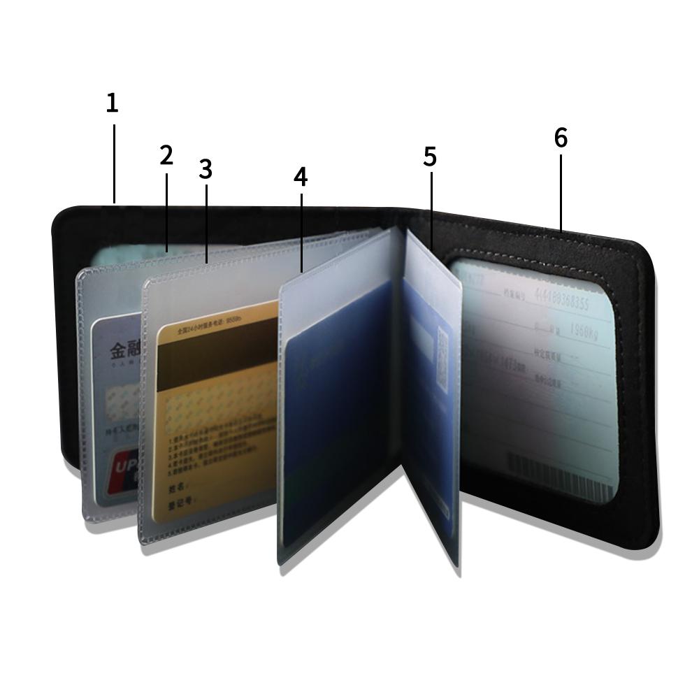 Car Driver License Holder Package ID Card Storage Bag Organizer For Mitsubishi Ralliart Asx Lancer Outlander 3 L200 Xpander Colt