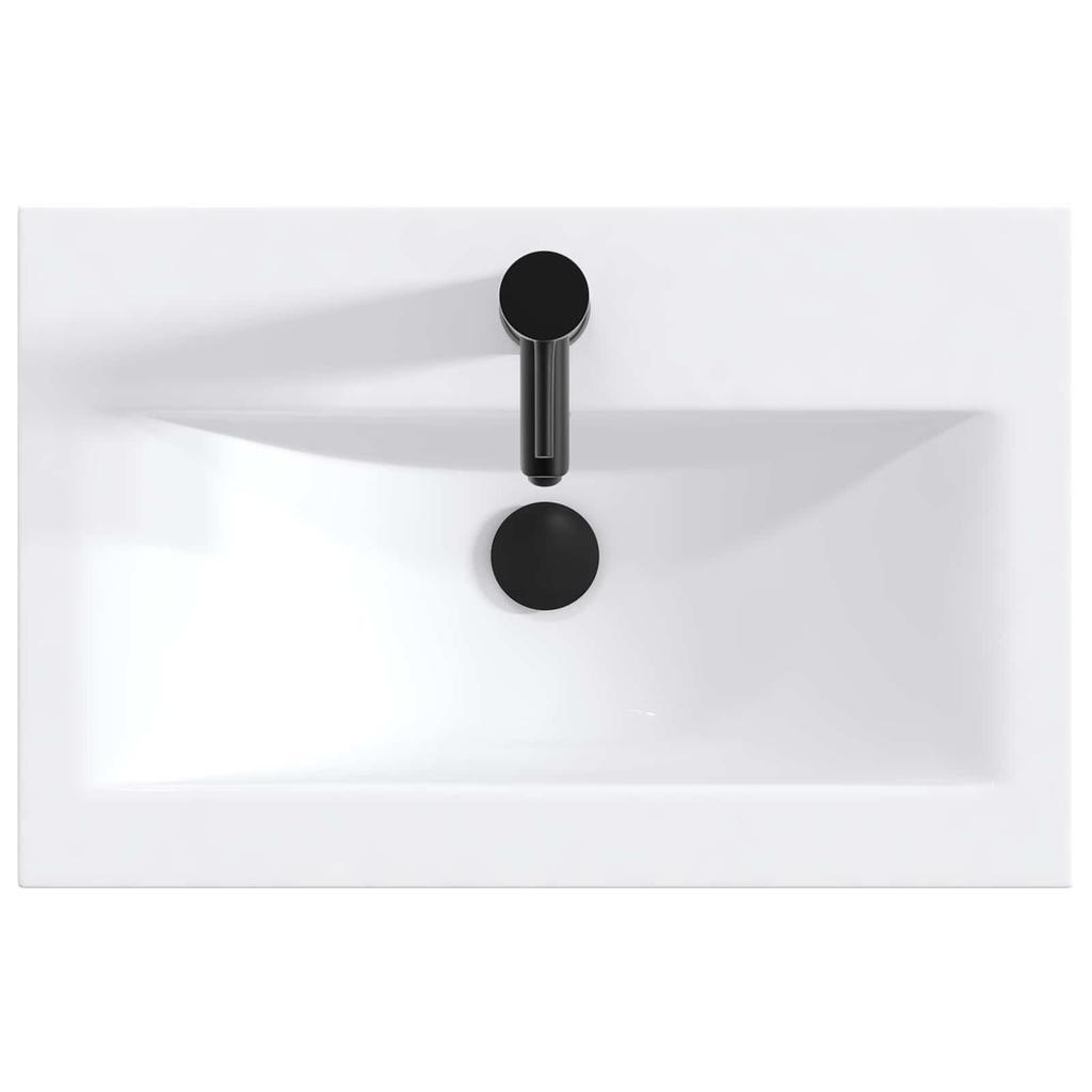 Bathroom Sink Matte Black 61 x 40 x 16.5 cm