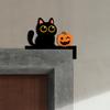 Halloween Türwinkel Schild Dekoration Türrahmen Dekoration Halloween Thema Katzenhut Horror Muster Geeignet für Türwinkel