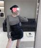 2025 New Autumn/Winter Petite High-Waisted Split Leather Midi Skirt for Women - Spicy Girl Collection