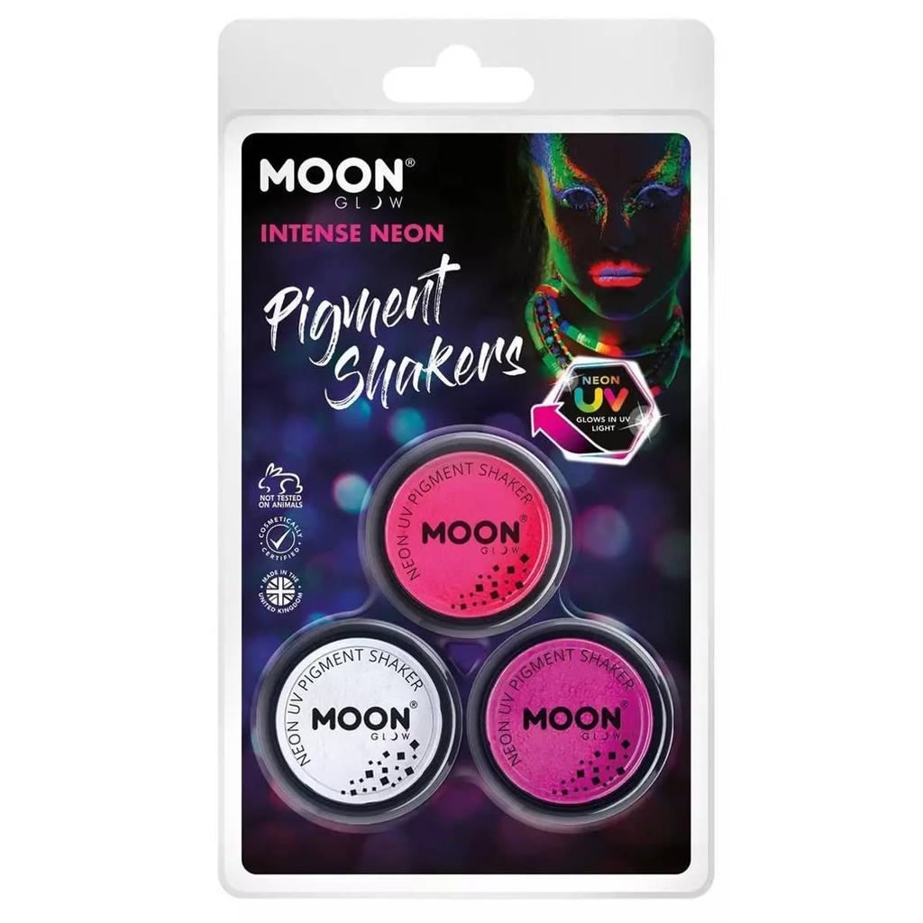 Moon Glow UV Neon Pigment Powder (Pack of 3)