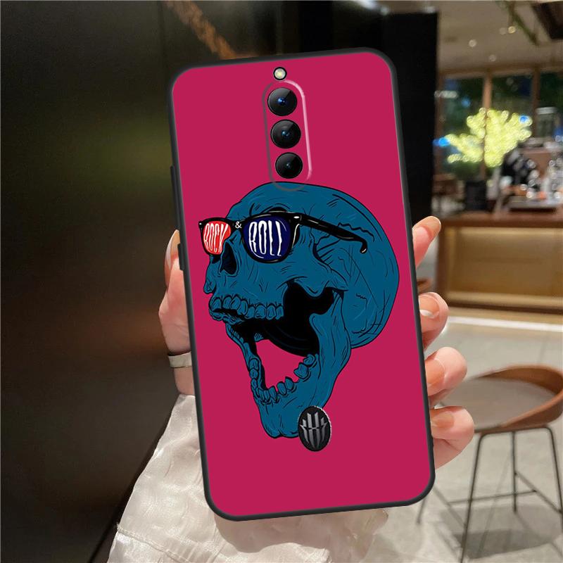 Rock and Roll Skull Case For ZTE Nubia Red Magic 8 8S 9 9S 10 10S 11 Pro Plus 6 7 6S 7S For RedMagic 10 Air Cover
