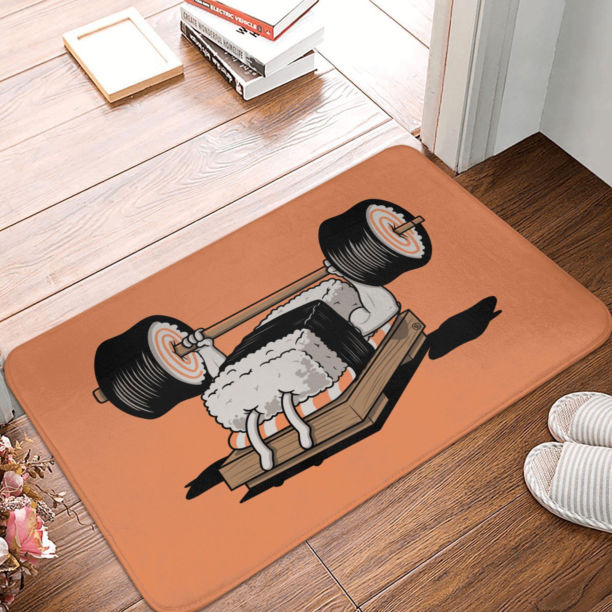 Funny Sushi Fish Doormat Mat Anti-Slip Japan Food Kitchen Bath Garden Rug Carpet 40*60cm 40cmx60cm