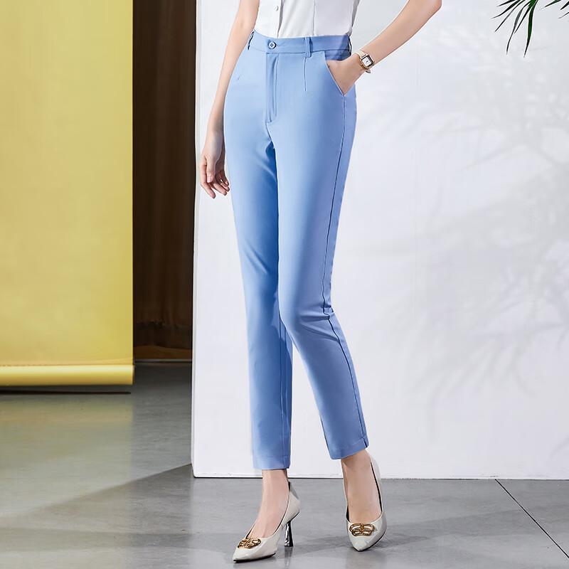 Tluoman Women's Cropped Stretch Suit Pants