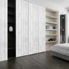 Classic White Gray Wood Paper Self-Adhesive Removable Wood Peel and Stick Wallpaper Decorative Stick for Living Room Decoration