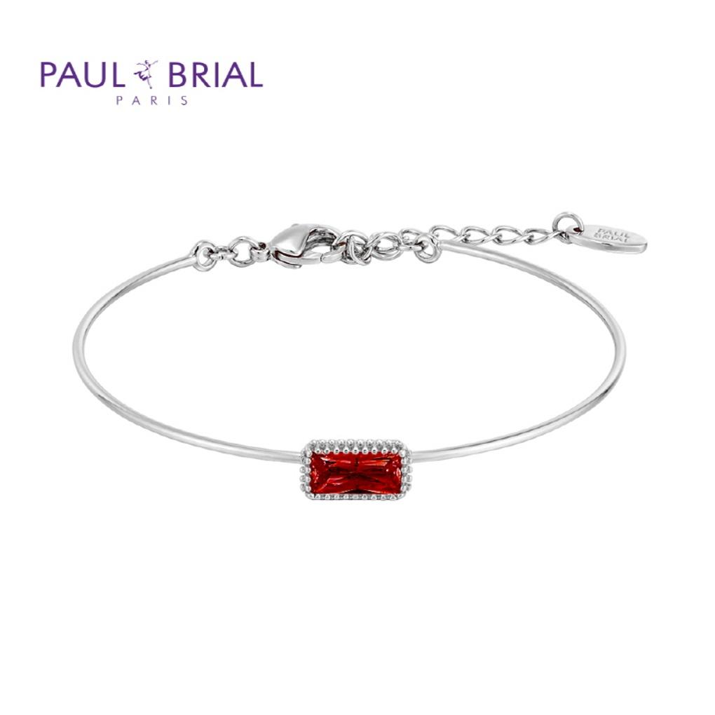 

PAULBRIAL [SILVER] PPSB001S (WG) January Garnet Birthstone Baguette Bracelet