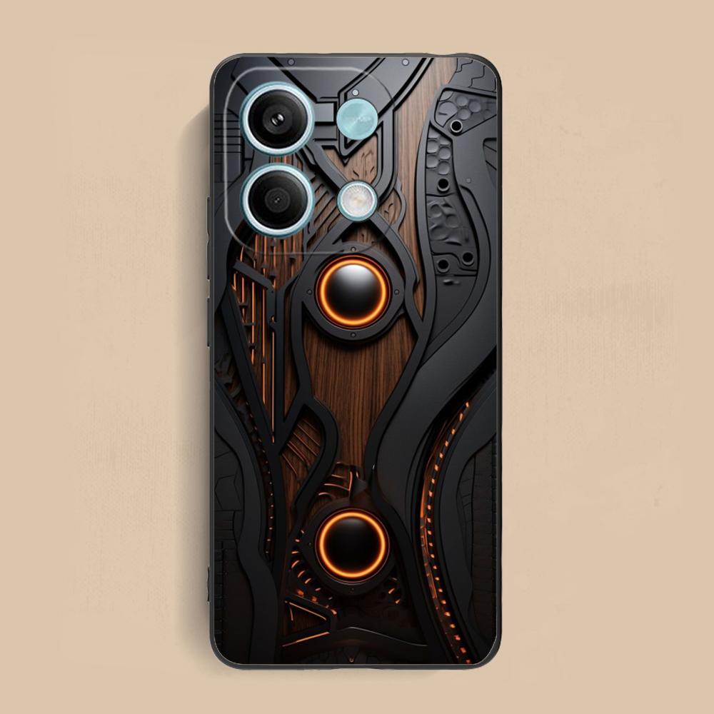 Wood Texture Mobile Cell Phone Case for Xiaomi Redmi Note 14 13 12 11 S Pro Plus 4G 5G Colorful Printing Cover Smartphone Luxury