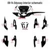 09-14 Odyssey Interior Gear Shift & Window Lift Carbon Fiber Sticker Film