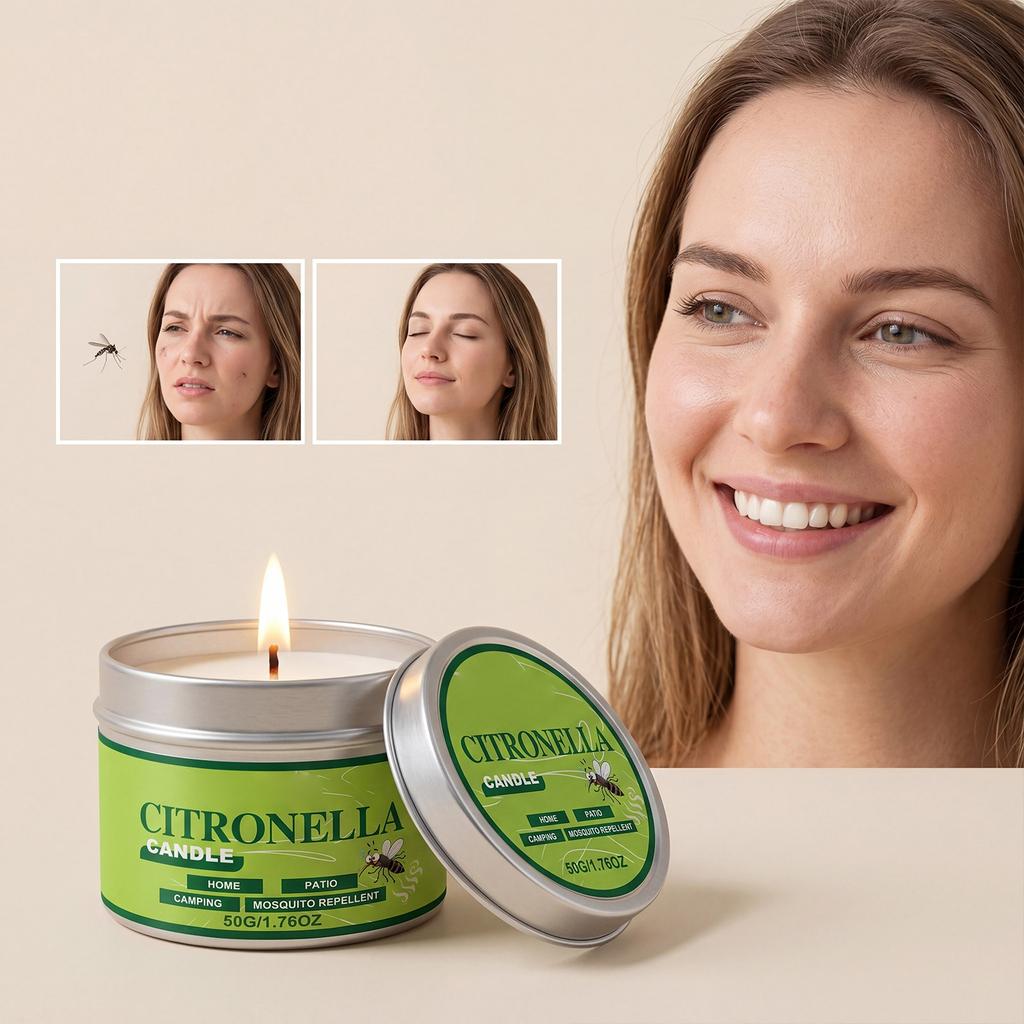 Citronella Candle Mosquito Repellent Candle for Outdoor Indoor Use Camping Patio Home Insect Control 50g 1 76oz