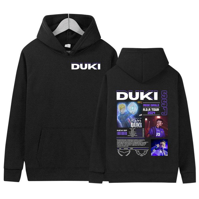 Duki ADA Tour 2024 Hoodie Rap Men's Hip Hop Clothing Pullover Sweatshirt Y2k Unisex Vintage Fashion Oversized Hoodies Streetwear