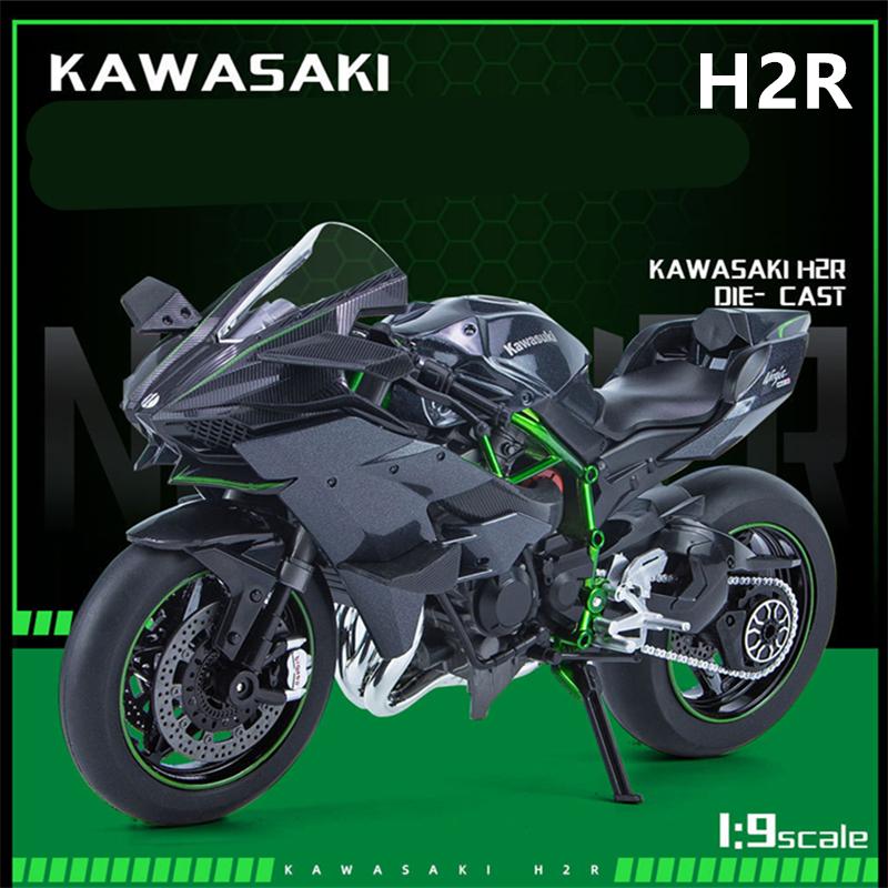 1/9 KAWASAKI H2R Alloy Racing Motorcycle Diecasts Street Motorcycle Model Simulation Sound and Light Collection Childrens Gifts