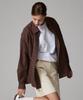 AWESOME STUDIO Dobby Embroidered Check Shirt Burgundy