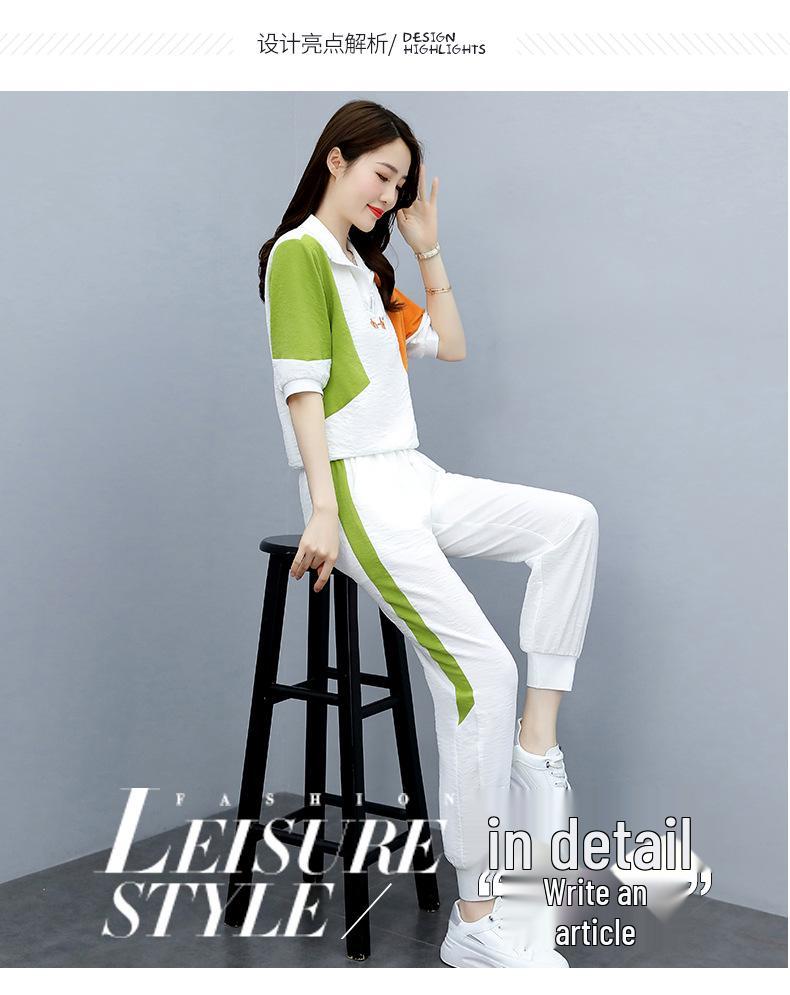 Women's Sporty Chic Petite Two-Piece Set - 2022 Summer Style - Figure-Flattering & Youthful Look