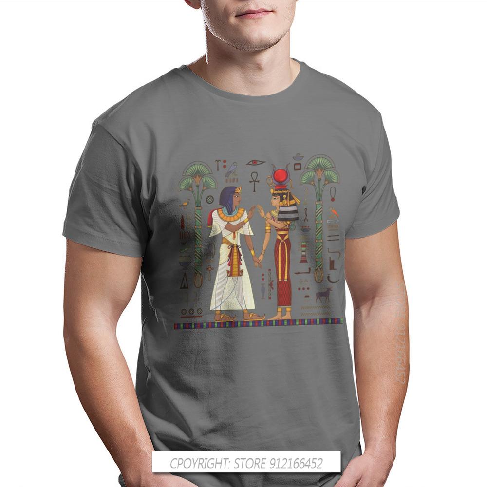 Ägyptisch Altes Ägypten Kultur Hieroglyphe Und Symbolalte Kultur Singen Und Symbol Männer T-Shirt Groß Reine Baumwolle Vintage T-Shirt