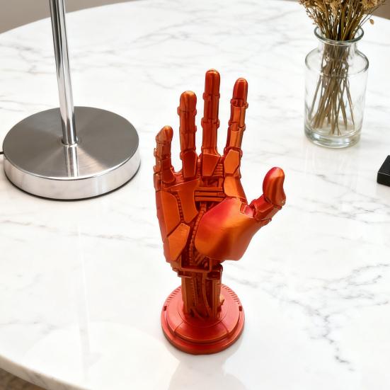 Yousheng 3D Printed Robotic Hand Statue Game Controller Stand Mechanical Hand Statue Gamepad Joystick Holder Support Rack Decoration