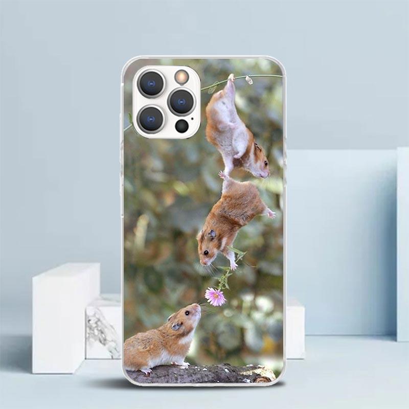 

Cute Lovely Pet Hamster Phone Case For IPhone 16 17 Air 16E 15 14 Plus 13 Mini 12 11 Pro Max 7 8 + SE 2020 Soft TPU Back Cover 1 iPhone 7(8)SE