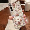 Vintage Floral Case For Samsung Galaxy S26 Ultra S25 FE S24 S23 S22 A54 A15 A35 A55 A16 A36 A56 A17 A37 A57 5G Clear Soft Cover