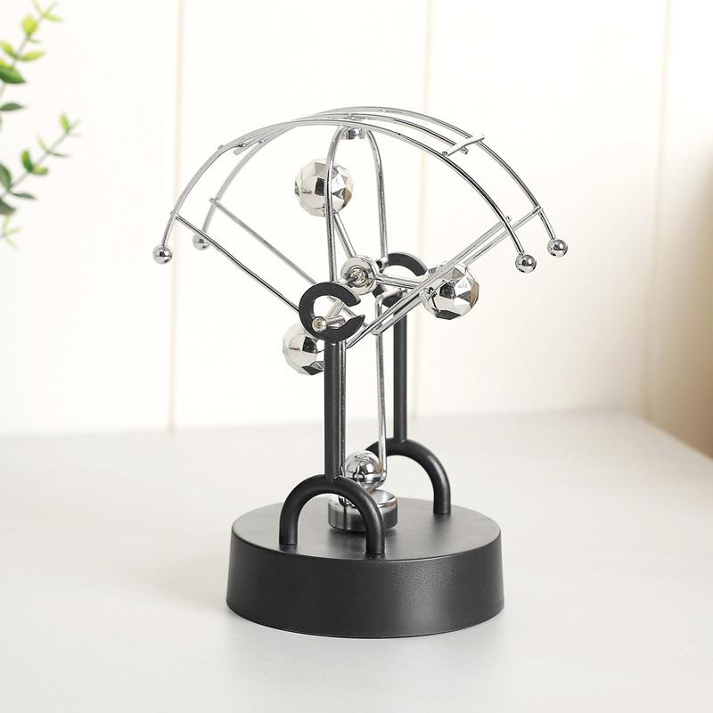 Three Ball Perpetual Motion Machine Model Plastic Electromagnetic Household Handicraft Decorative Item Gift