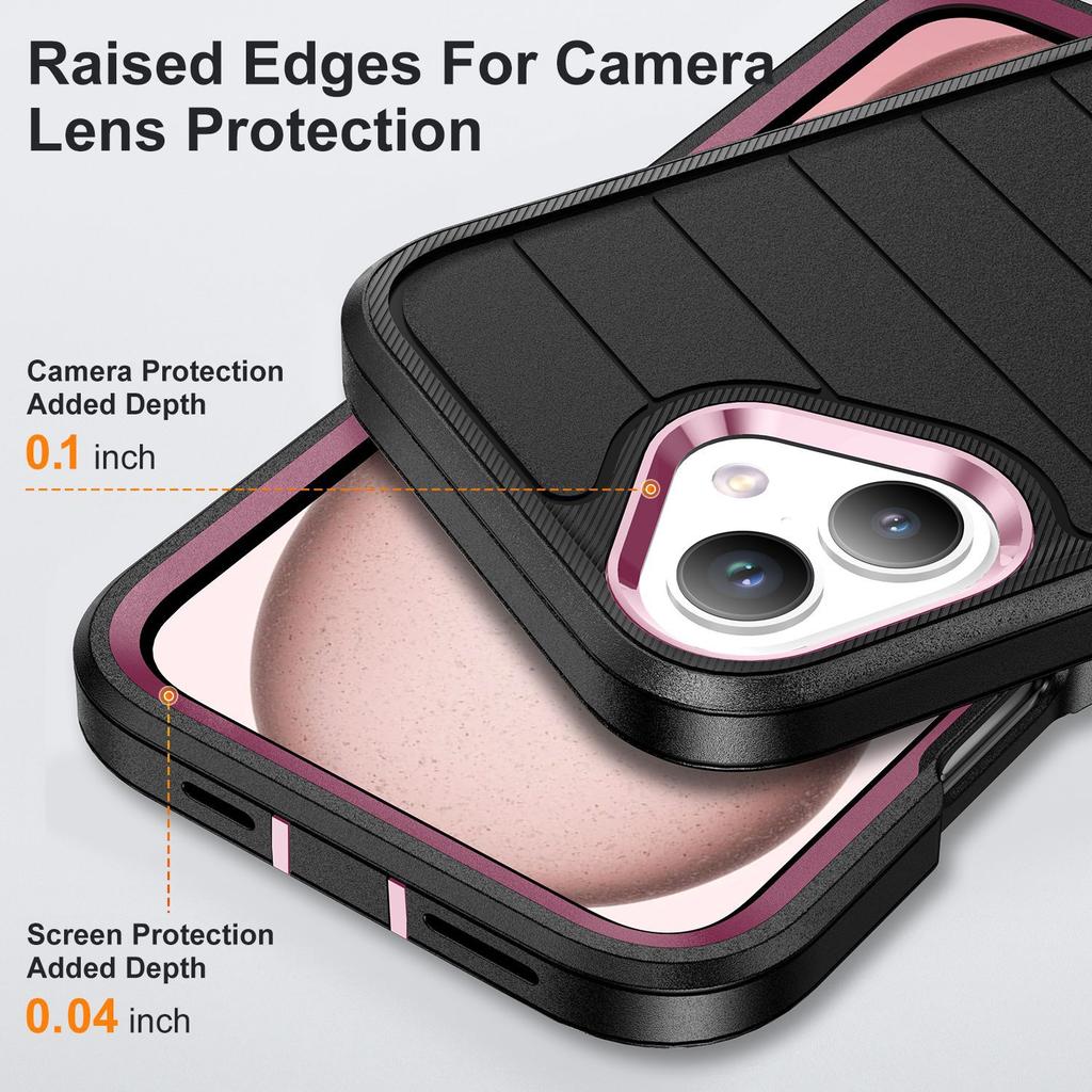 Source Phone Case Hidden PC Stand Protective Case Three In One Flat Stripe for Apple Phone Case