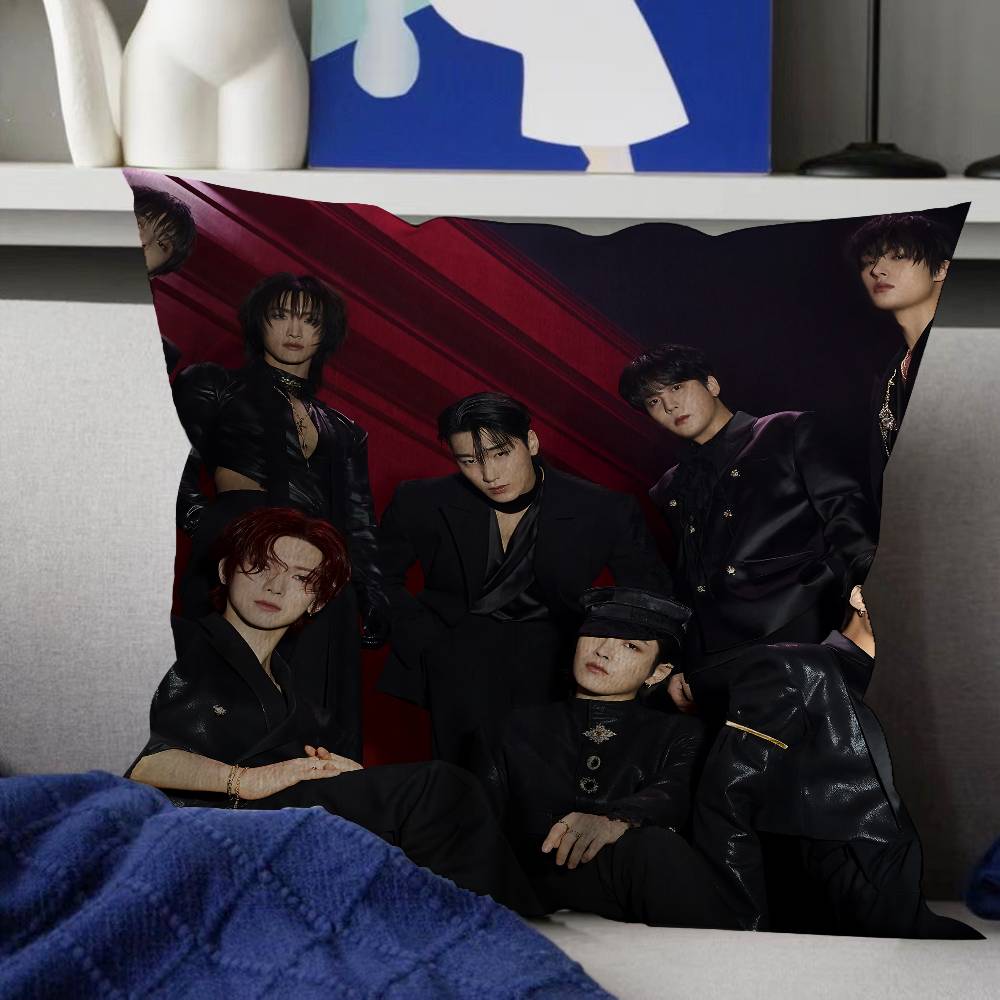 KPOP A-ATEEZs Personalized Pillow Cover Kids Bedroom Wild Party Decor Pillowcase Kid Birthday Shower Gift