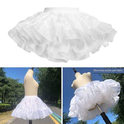 Jupe de dessous blanche Crinoline Lolita Robe de bal Jupons Mode Jupe crinoline Femmes Filles