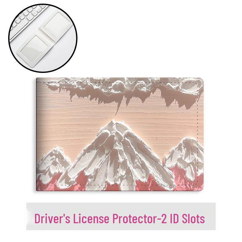 Oil Painting Leather Driver's License & Registration Protective Case