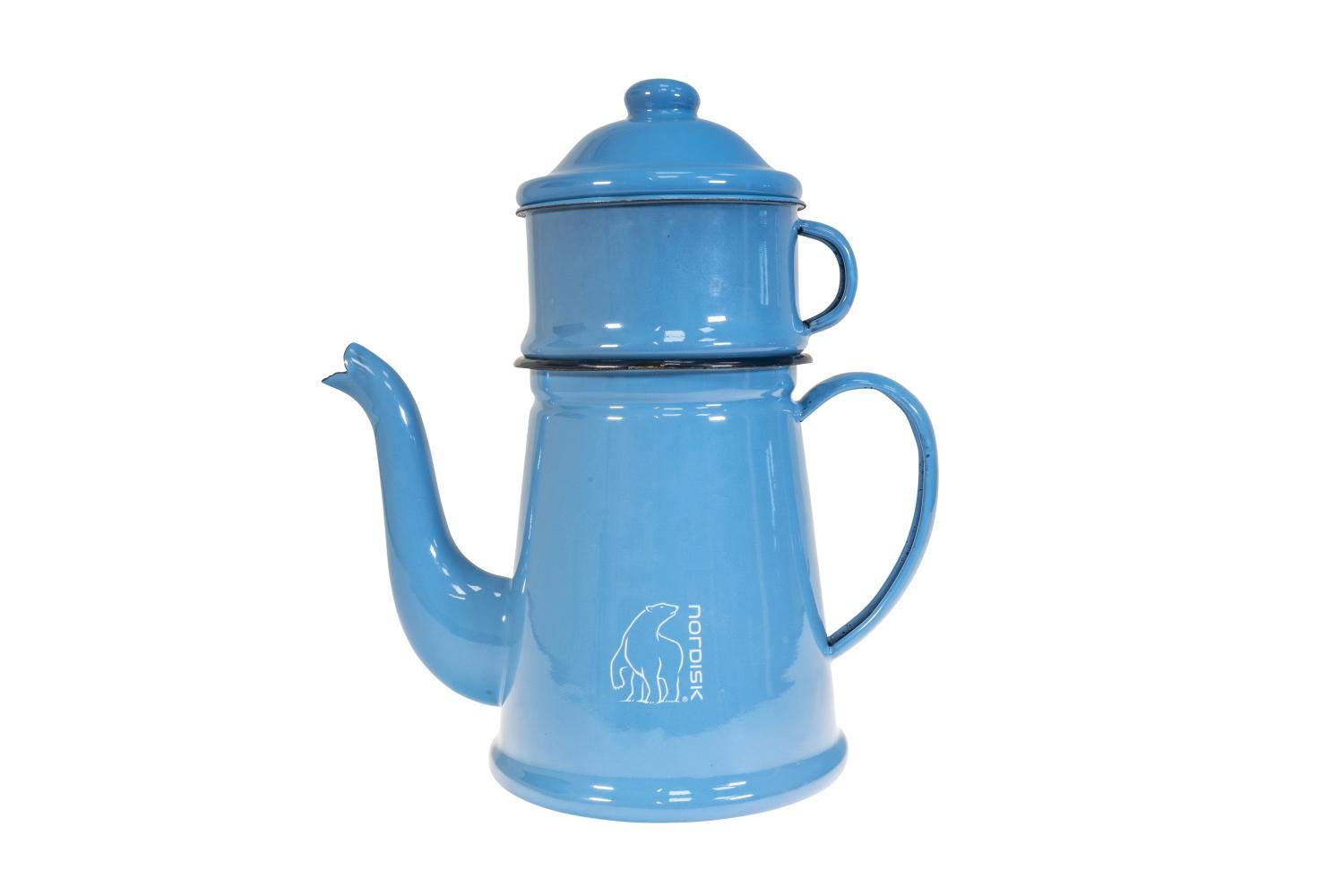 

NORDISK Outdoor Camping Enamel Madam Bla Coffee Pot (Sky Blue, 1.5L) [Official Japanese Product] 119092