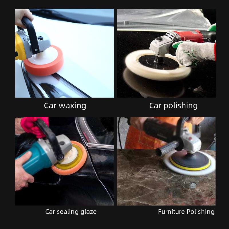 Free Shipping Car Beauty Kit: Self-Adhesive Wool & Sponge Polishing Wheels for Hand Drill