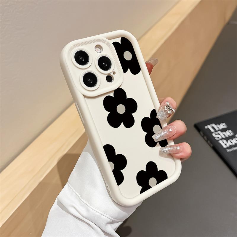 1PC Minimalist Floral Design Durable Phone Case, Suitable for iPhone 17, 16, 15, Plus, Pro, Max Series Phones - Can Be Used As a