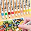 Waterproof 12/24/36/48/60 Colors Acrylic Marker Drawing Multicolor Markers Brush Pens Set  School