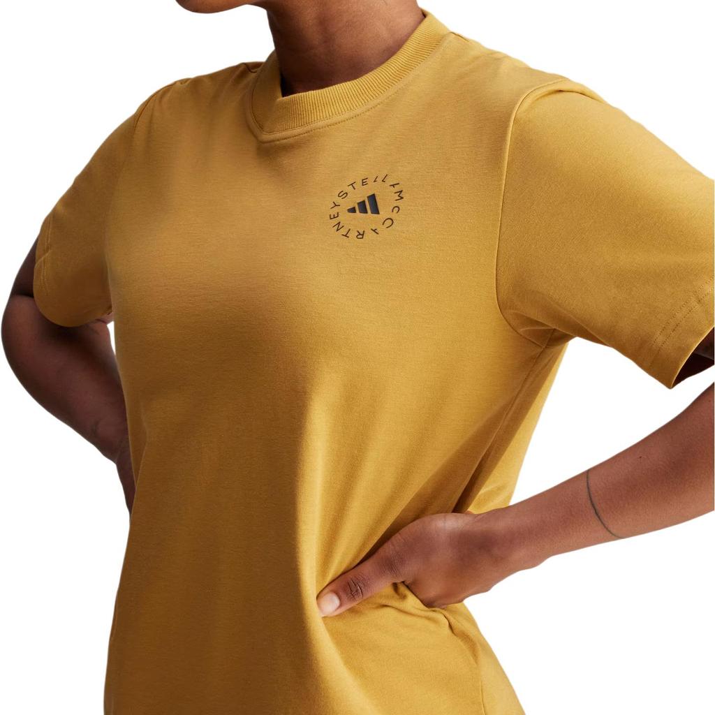 Adidas True Casuals Regular Comfortable Sports Round Neck Short Sleeve T-Shirt Women Tops Dune-Brown IW9923