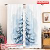 2pcs 2D Flat Printing Merry Christmas Popular Window Curtains Winter Snow Tree Polyester Without Electricity 0 Perfect for
