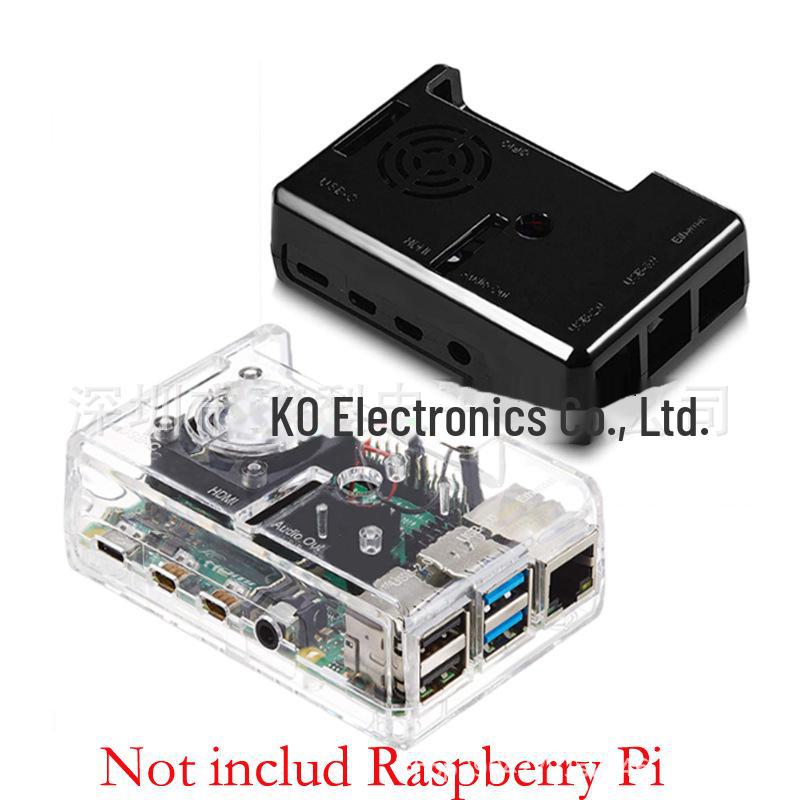 

Raspberry Pi 4B ABS Plastic Case with Fan-Compatible Heat Dissipation Features