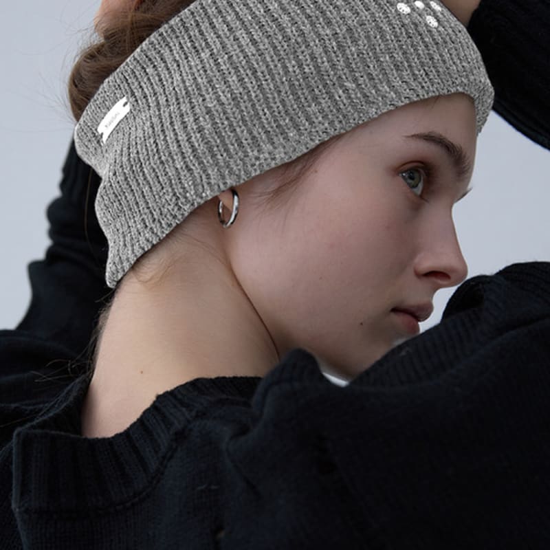 Marchen Stud knit hair band_3color