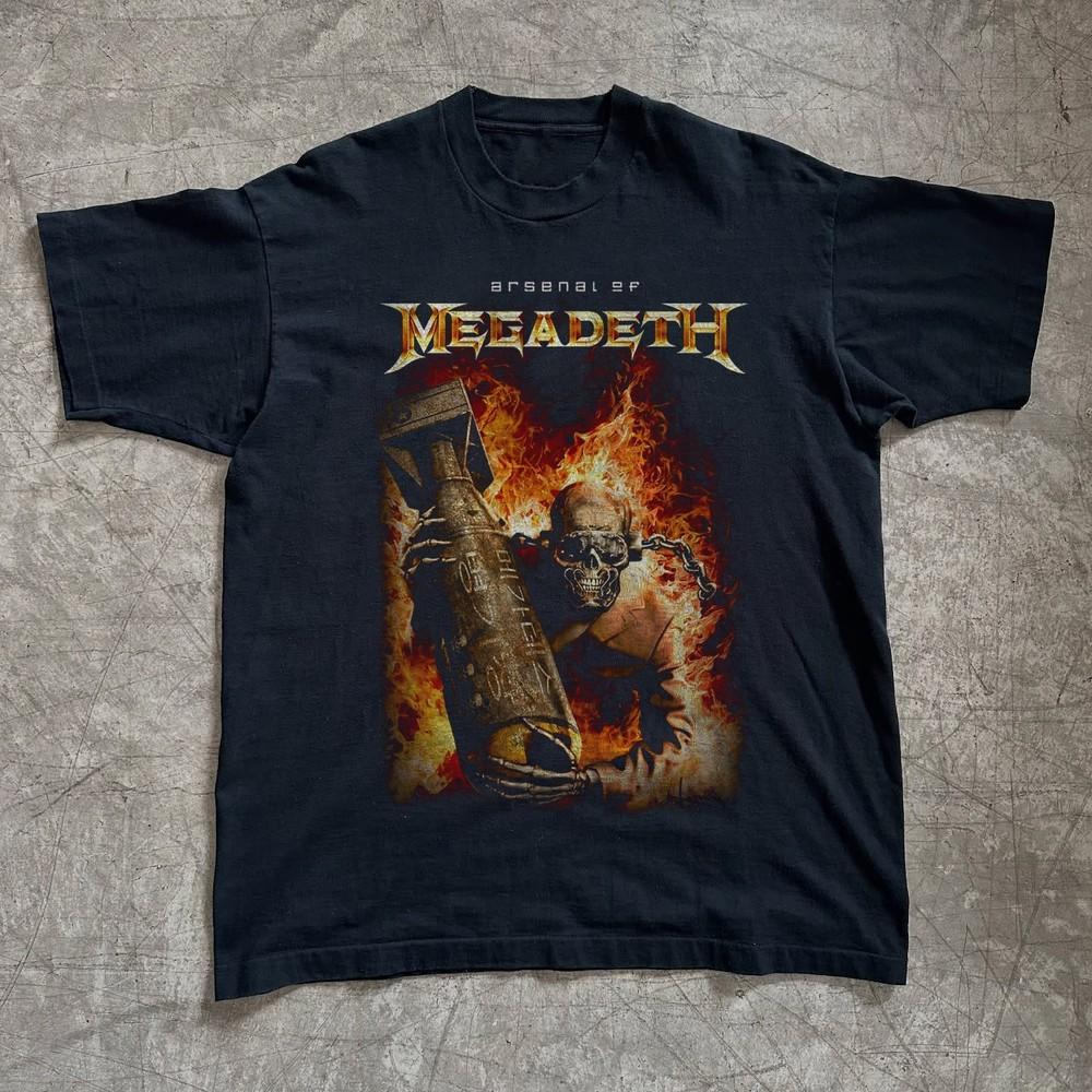 Rare Arsenal of Megadeth T-Shirt, Unisex Black Cotton T-shirt, Size S-5XL Unisex T-Shirt XXL
