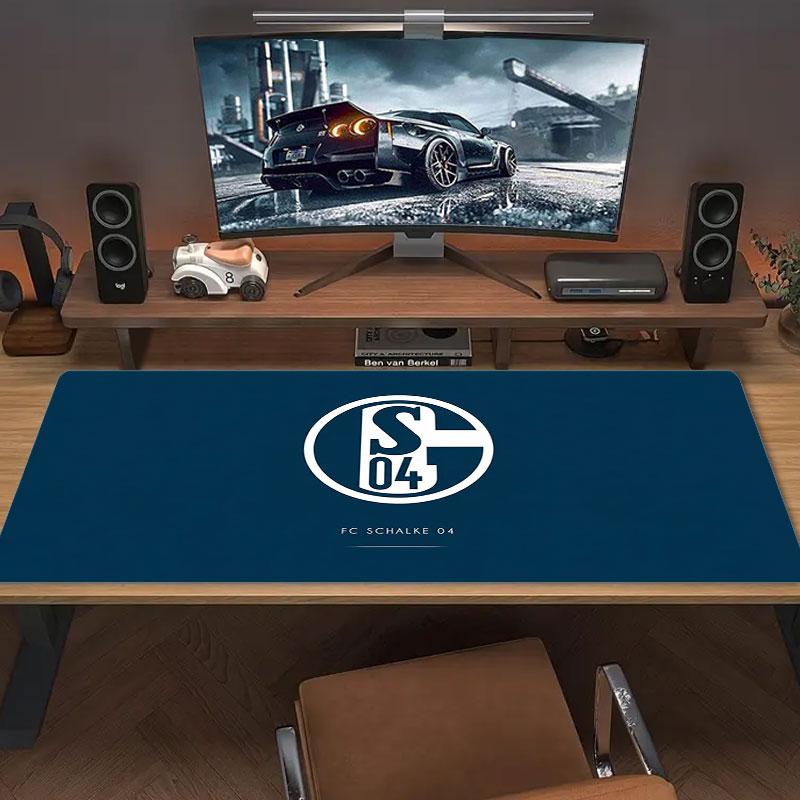 FC Schalke 04 Large Size Mouse Pad Large Gaming Table Cushion Non-slip Laptop Tablet Big Mousepad XXL Mat Mini PC Playmat With Lock Edge