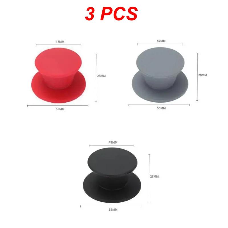 1/2/3PCS Pot Lid Knob Silicone Universal Pot Handle Replacement Kitchen Cookware Cover Knobs for Pan Lid Kitchen Accessories