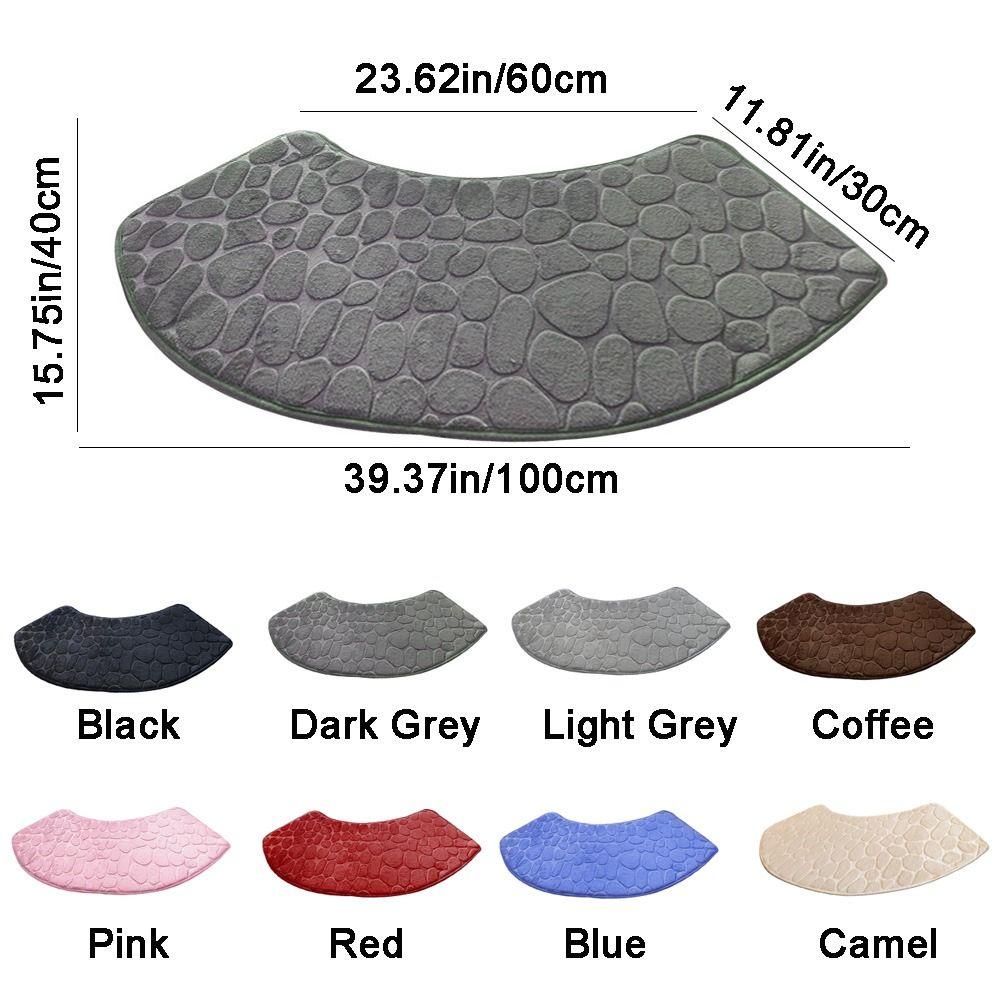 Thickened Cobblestone Bathroom Floor Mat Dirt-resistant Absorbent Floor Mat  for Toilet