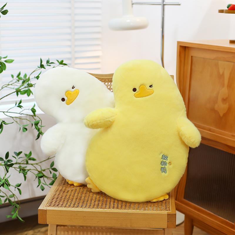 Lying flat duck doll easy duck throw pillow small yellow duck doll sleeping leg pillow sofa pillow plush toy